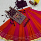 Wine Folk Shrug Lehenga