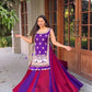 Wine Folk Shrug Lehenga