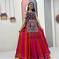 Wine Folk Shrug Lehenga