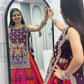 Wine Folk Shrug Lehenga