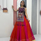 Wine Folk Shrug Lehenga