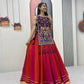 Wine Folk Shrug Lehenga