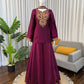 Wine Heavy Fendy Silk Embroidered Sharara Suit Set with Thread Sequins Dupatta | Festive Party Wear