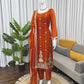Wine Heavy Fendy Silk Embroidered Sharara Suit Set with Thread Sequins Dupatta | Festive Party Wear