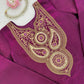 Wine Heavy Fendy Silk Embroidered Sharara Suit Set with Thread Sequins Dupatta | Festive Party Wear