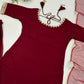 Wine Mirror Work Georgette Palazzo Set