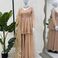 Wine Red Tabby Organza Kurti Plazzo Set with Golden Work