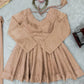 Wine Red Tabby Organza Kurti Plazzo Set with Golden Work