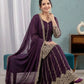 Wine Sequin Sharara Set