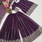 Wine Sequin Sharara Set