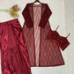 Wine Sequin Shrug Co-ord Set