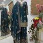 Yellow Chinon Silk Embroidered Sharara Suit with Dupatta – Heavy Sequence Work | Wedding & Festive Wear