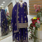 Yellow Chinon Silk Embroidered Sharara Suit with Dupatta – Heavy Sequence Work | Wedding & Festive Wear