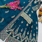 Yellow Chinon Silk Embroidered Sharara Suit with Dupatta – Heavy Sequence Work | Wedding & Festive Wear