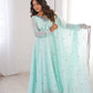 Yellow Floral Dot Anarkali