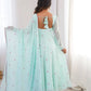 Yellow Floral Dot Anarkali