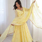 Yellow Floral Dot Anarkali