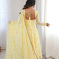 Yellow Floral Dot Anarkali
