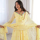 Yellow Floral Dot Anarkali