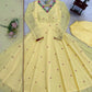 Yellow Floral Dot Anarkali