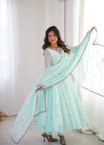 Yellow Floral Dot Anarkali