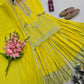 Yellow Heavy Fox Georgette Embroidered Sequins Sharara Suit Set with Dupatta | Festive Party Wear