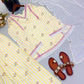 Yellow Striped Kurta Farshi Pant Set