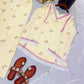 Yellow Striped Kurta Farshi Pant Set