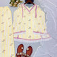 Yellow Striped Kurta Farshi Pant Set