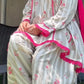 Yellow Striped Kurta Farshi Pant Set