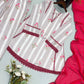 Yellow Striped Kurta Farshi Pant Set