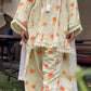 Yellow Striped Kurta Farshi Pant Set