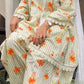 Yellow Striped Kurta Farshi Pant Set