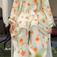 Yellow Striped Kurta Farshi Pant Set