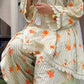 Yellow Striped Kurta Farshi Pant Set