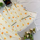 Yellow Striped Kurta Farshi Pant Set
