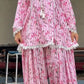 Yellow Striped Kurta Farshi Pant Set