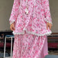 Yellow Striped Kurta Farshi Pant Set