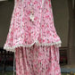 Yellow Striped Kurta Farshi Pant Set