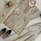 Zapan Satin Silk Sharara Set With Thread Work