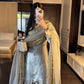 Zapan Satin Silk Sharara Set With Thread Work