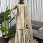 Zapan Satin Silk Sharara Set With Thread Work