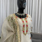 Zapan Satin Silk Sharara Set With Thread Work