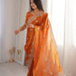 Zari Bordered Shimmer Saree