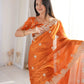 Zari Bordered Shimmer Saree
