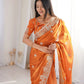 Zari Bordered Shimmer Saree