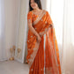 Zari Bordered Shimmer Saree