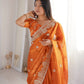 Zari Bordered Shimmer Saree