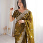 Zari Bordered Shimmer Saree