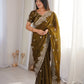 Zari Bordered Shimmer Saree